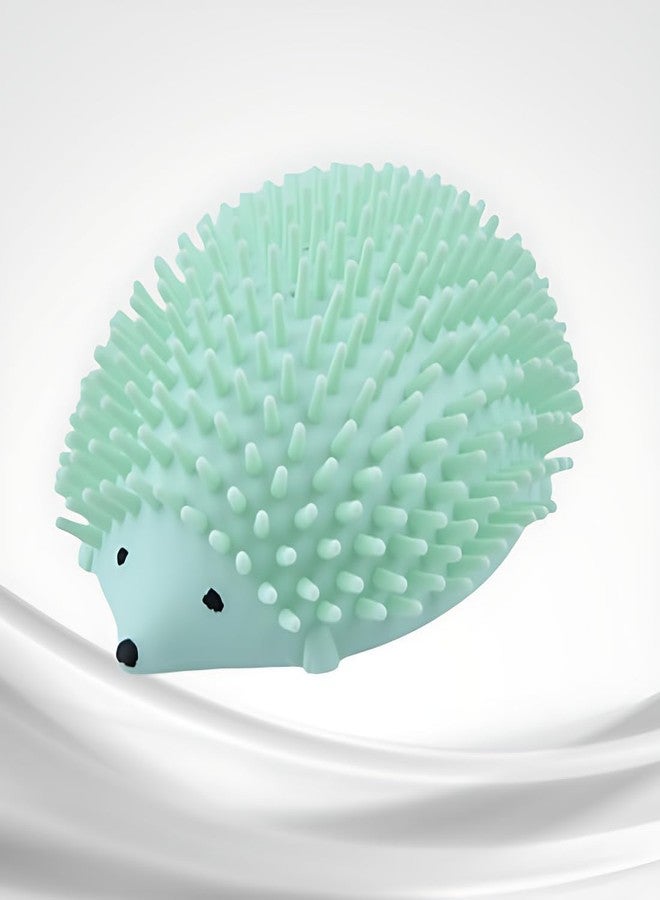 Cyrox Hedgehog Shape Pet Scratcher Featuring Soft Spiky Silicone Bristles & Strong Suction Base, Ideal for Dog & Cat to Self-Scratch, Reduce Itchy Skin, Promote Grooming Habit & Sensory Relaxation (1Pcs) (Green) - Image 1